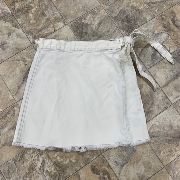 MADEWELL Raw Hem Denim Wrap Skirt - Picture 5 of 11